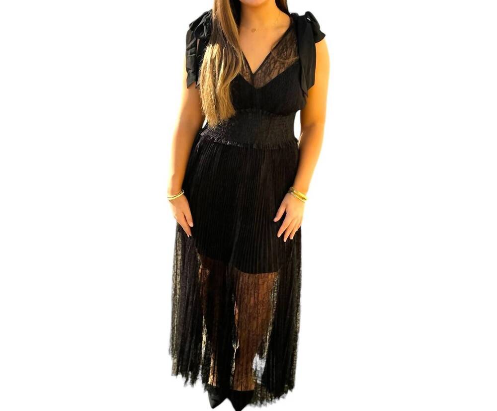 NEW LUCY PARIS women's solange romantic bohemian lace maxi dress with under slip